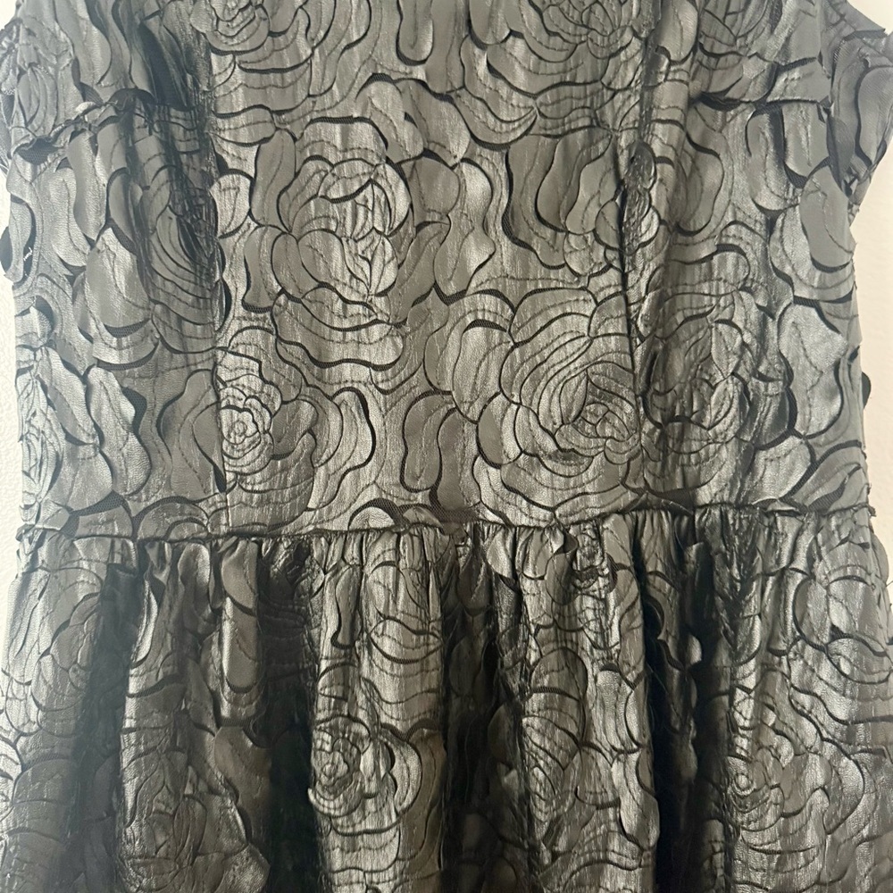 Whimsigoth Rose Jacquard Mini Dress ๐ค Buffalo David Bitton LBD - Picture 2 of 8